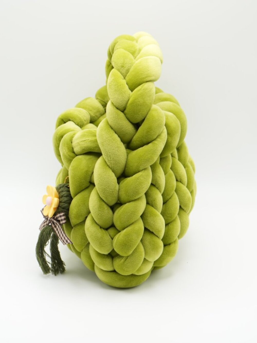 Handmade Knit Handbag In Green - Picture 3 of 4